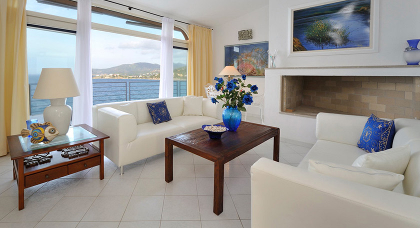 Wohnzimmer - Dachterrassen-Wohnung Azzurra – Torre delle Stelle